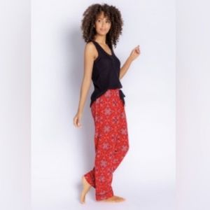 0401 NWT PJ Salvage Red Flannel Bandanna Print Pajama pants